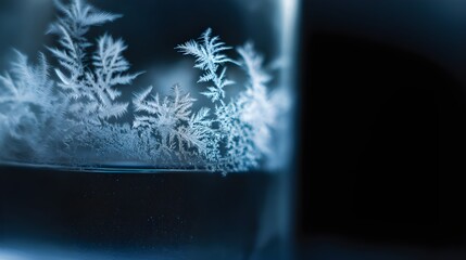 Frost Flowers in Glass Cup