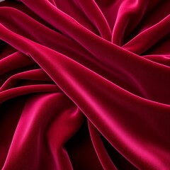 Luxurious Burgundy Velvet Material Rich Plush Texture Deep Folds Elegant Fabric Background
