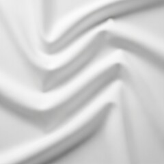 Crisp White Cotton Cloth Gentle Ripples Clean Appearance Fresh Fabric Texture Material Background