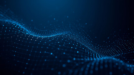 Abstract blue digital wave background technology network connection concept