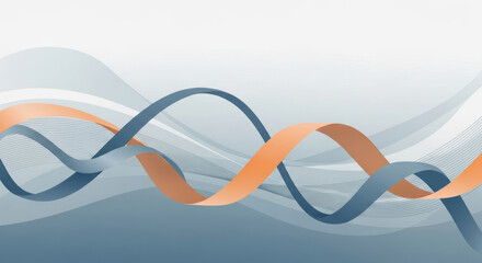 Abstract waves design with dynamic curves and modern patterns