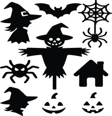 halloween icons set