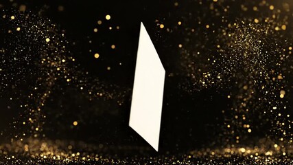 Luxury blank promotional voucher card template elegant gold sparkle background commercial advertising design concept