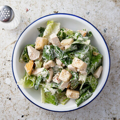 Caesar salad with chicken