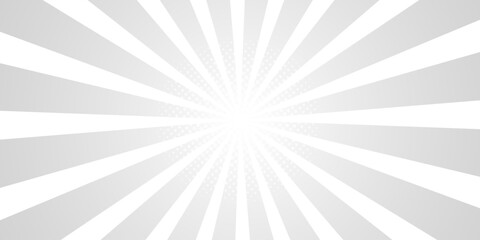 Minimal white abstract background with sunburst radial rays.