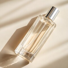 Ultra-Minimal Transparent Cylindrical Perfume Bottle