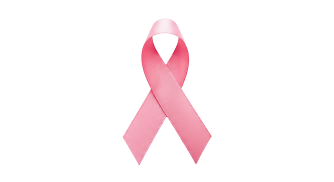 Pink ribbon, a powerful symbol of breast cancer awareness, representing hope, strength, and the global fight for a cure and support, isolated on transparent background - Powered by Adobe