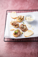 Homemade pate with almond