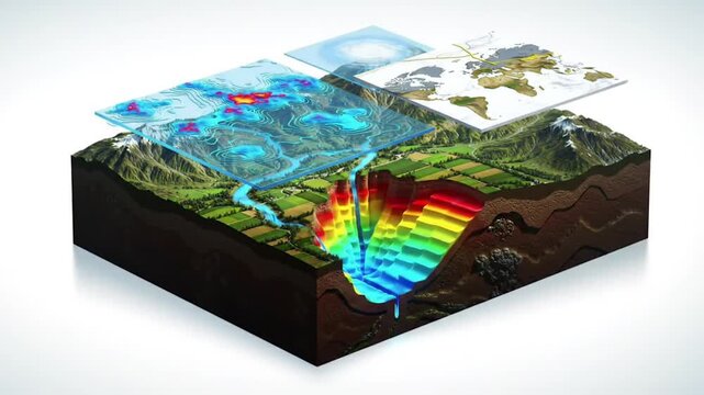 Geographic Information System Visualization Layered Data Representation and Analysis