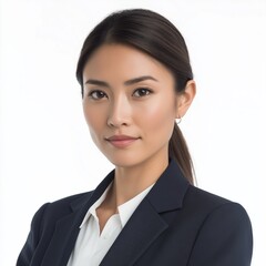 Professional woman posing in business attire