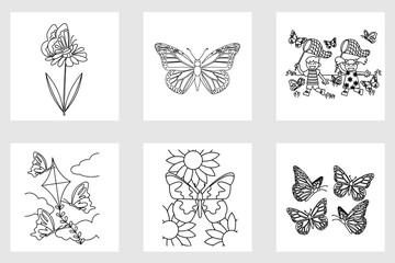 black and white butterfly