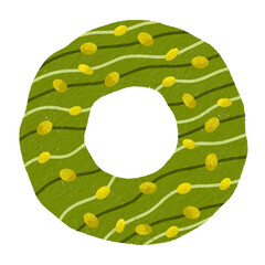 Christmas wreath with light yellow digital sticker, cute sticker, scrapbook sticker, bullet journal sticker, planner sticker.