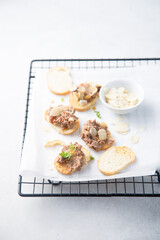 Homemade pate with almond