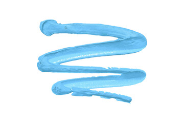 Isolated abstract paint brush strokes on transparent background. Colorful artistic texture for creative design, decoration and digital art.