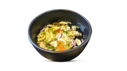 Thai cucumber and onion pickle in vinegar dip