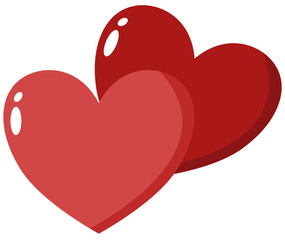 two red hearts