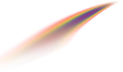 Smooth rainbow gradient diagonal prism ray with blur