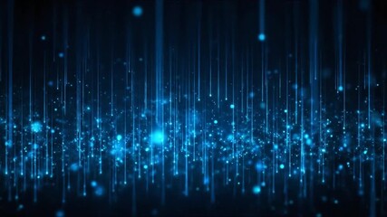 Dark Blue Fiber Optic Light Trails Background � Cybersecurity Data Flow Abstract Wallpaper - Powered by Adobe