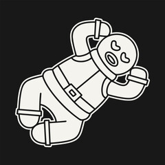 Christmas vector doodle illustration. Clean minimalist Christmas line art 
illustration featuring holiday elements in modern linear style. Perfect for festive designs, 
merch, prints, cards, branding.