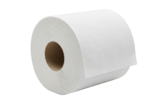 Stock up on essential softness with this pristine roll of white toilet paper for your home or business, promoting hygiene and comfort every day