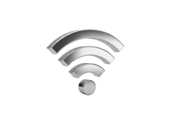 Stay Connected with Metallic WiFi Symbol: Powering Seamless Communication, Modern Technology Solutions for Smart Homes and Businesses, Wireless Network Icon
