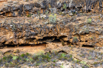 Barranco del Rey gorge, near Roque del Conde mountain. Tenerife, Canary Islands.