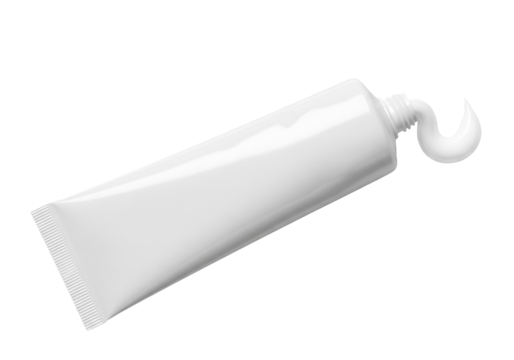 Squeezable tube for beauty products or toothpaste with a clean, modern aesthetic making it ideal for skincare, cosmetics, or personal care promotions