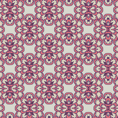 Ornamental Symmetric Bold Floral