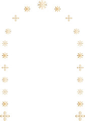 Fototapeta premium arch golden snow flake frame