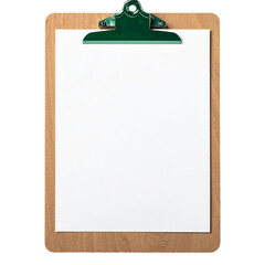 Clipboard with Paper: An inviting clipboard, the perfect backdrop for your thoughts, is poised to capture ideas, notes, and creative expressions with its pristine white paper. 