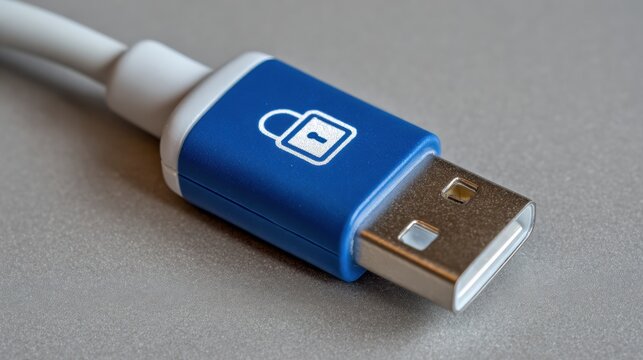 Secure USB-C Cable With Crypto-Lock for Data Transfer Protection and Digital Storage Security