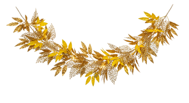 Elegant Gold Leaf Headpiece with Silver Detailing for Special Occasions