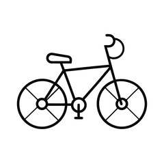 Fototapeta premium Bicycle vector illustration isolated on white background vintage sport cycle vehicle silhouette