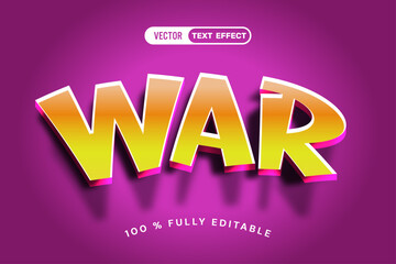 War text effect editable