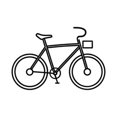 Fototapeta premium Vector illustration of a vintage bicycle silhouette on a white background for sport and transportation icons