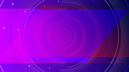 Abstract creative geometric shape and circle stripe tunnel colorful background illustration.
