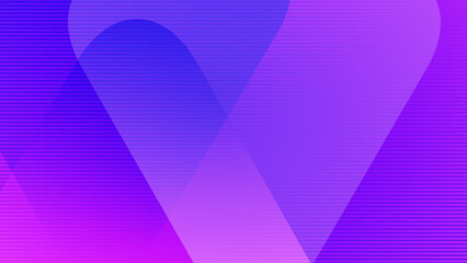 Abstract creative geometric shape on purple and blue gradient background illustration.