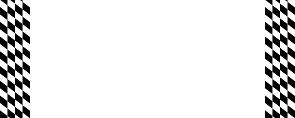 Naklejka premium Race flags or checkerboard background. Chess game or rally sport car competition wallpaper. Tilted black and white squares pattern. Banner with checkered texture. Vector flat illustration