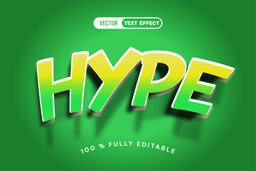 Hype text effect editable modern font style