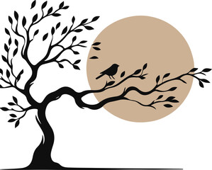 silhouette of a tree