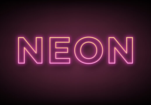 Editable Neon Text Effect
