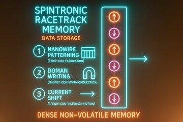 Spintronic Memory Infographic for Next-Generation Computing and Data Storage