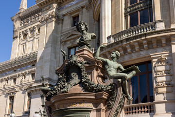 Obraz premium The Paris Opera or Garnier Palace. France. Opera House placed in Place de L'Opera. Designed by Charles Garnier in 1875. Neo Baroque Style.