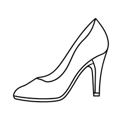 Stylish black leather high heel stiletto shoes for fashionable woman elegance