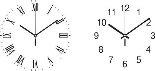 wall clock on white background