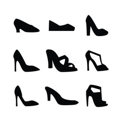 Black and white vector shoes 