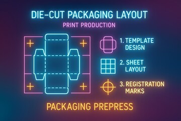 Modern neon detergent packaging layout with vibrant design elements for product marketing