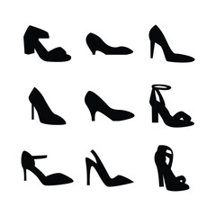 Black and white vector shoes 