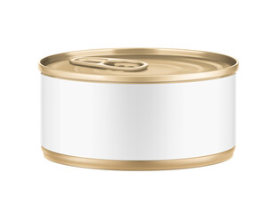Hight realistic can with easy-open lid mockup. Vector illustration isolated on white background. Easy to use for presentation your product, idea, design. EPS10.