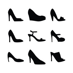 Black and white vector shoes 
